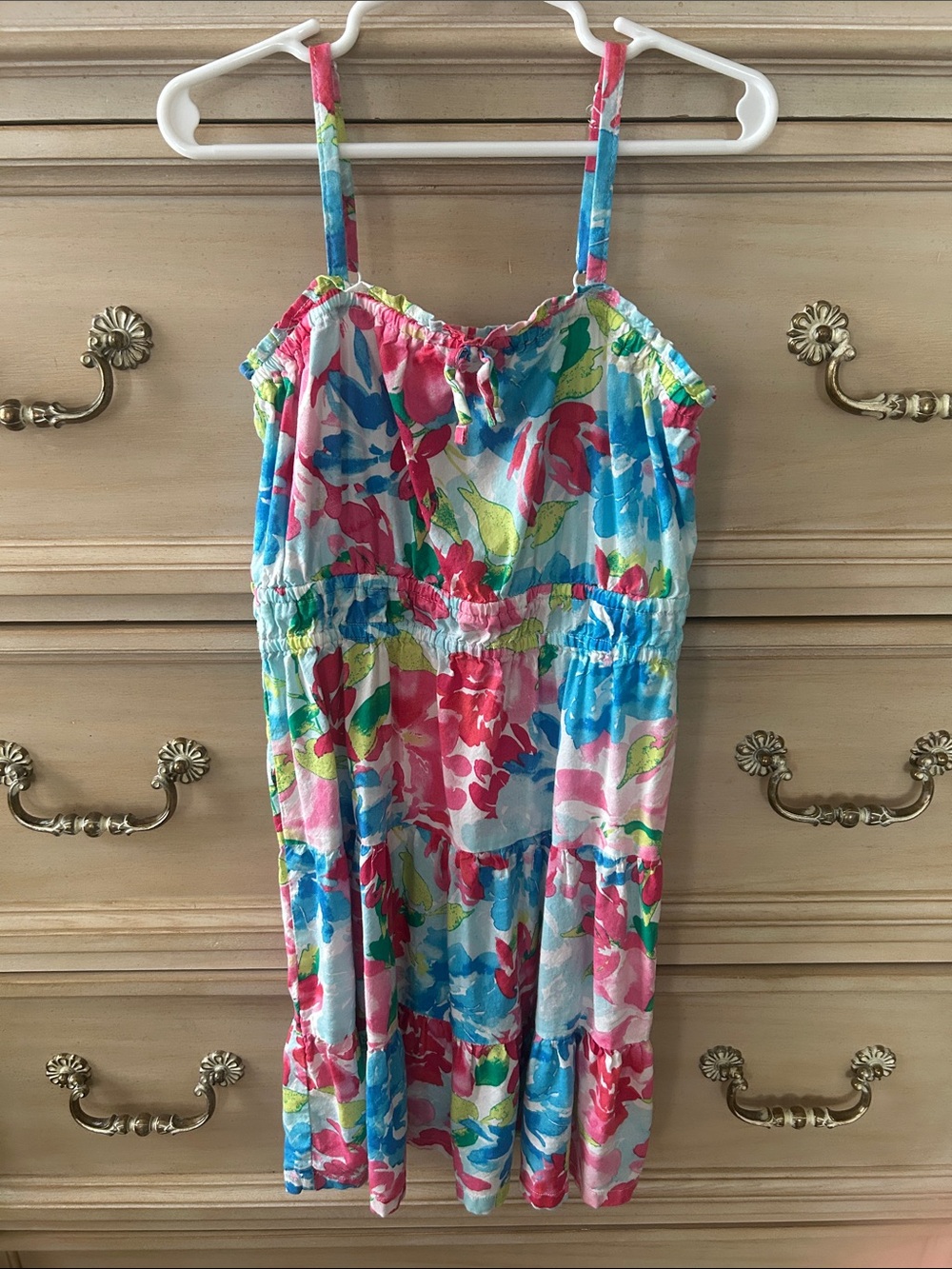 Old Navy Kids Bright Floral Sundress with Spaghetti Straps